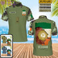 Personalized Ireland Soldier/ Veteran Camo With Name And Rank POLO 3D Printed - 16866144