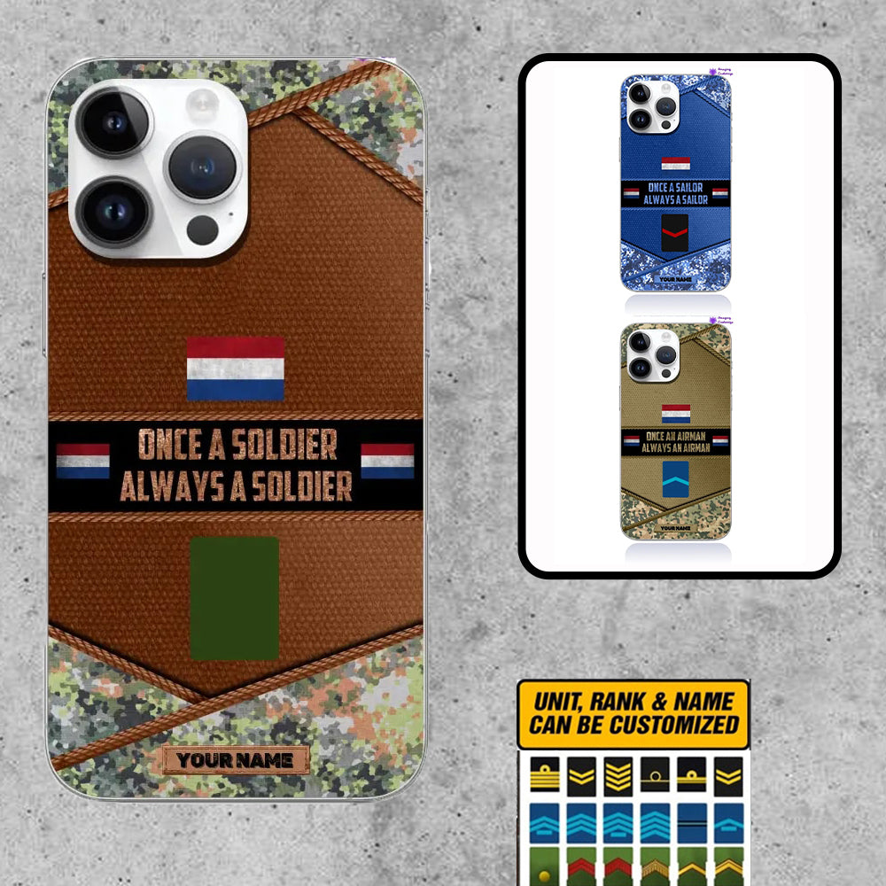 Personalized Netherlands Soldier/Veterans With Rank And Name Phone Case Printed - 2506230001
