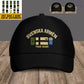 Personalized Rank And Name Sweden Soldier/Veterans Camo Baseball Cap Gold Version - 1407230001