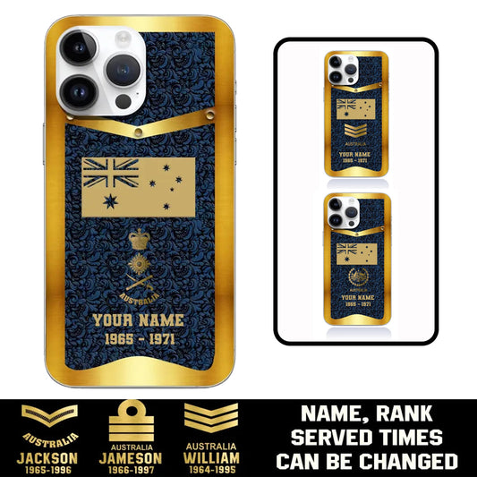 Personalized Australia Soldier/Veterans With Rank And Name Phone Case Printed - 1409230001