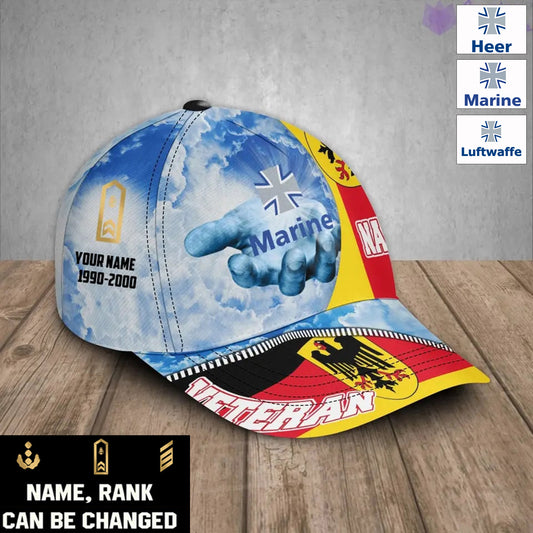 Personalized Rank, Year And Name Germany Soldier/Veterans Baseball Cap - 1721260802