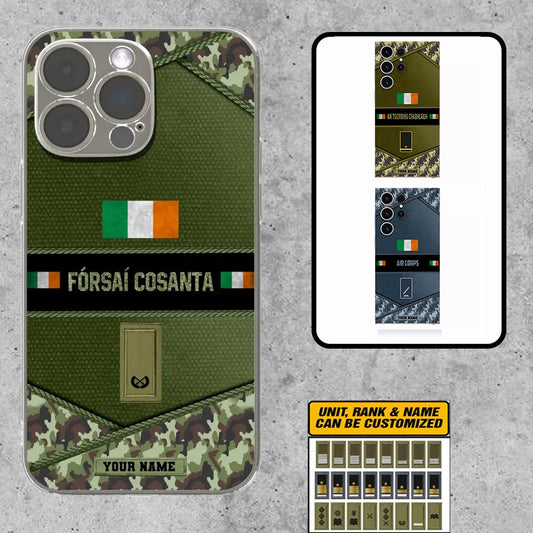 Personalized Ireland Soldier/Veterans With Rank And Name Phone Case Printed - 1697068804