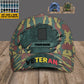 Casquette de baseball camouflage personnalisée avec rang et nom pour soldat/ancien combattant belge - 1680652804 - D04