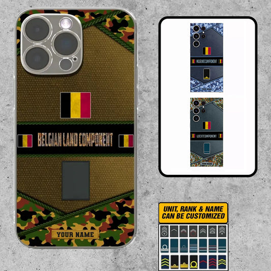 Personalized Belgium Soldier/Veterans With Rank And Name Phone Case Printed - 1210230001