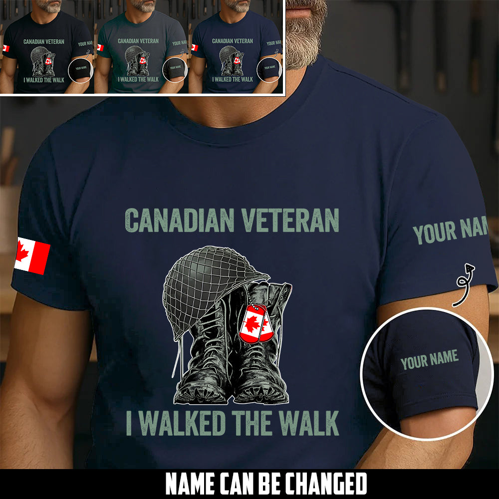 Personalized Name Canadian Soldier/ Veteran T-Shirt - 17553888