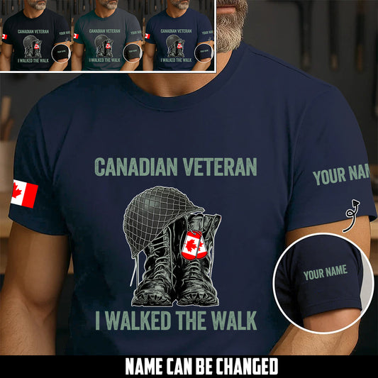 Personalized Name Canadian Soldier/ Veteran T-Shirt - 17553888