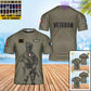 Personalisiertes T-Shirt für französische Soldaten/Veteranen im Camouflage-Muster mit Namen und Rang, 3D-Druck – 0202240001