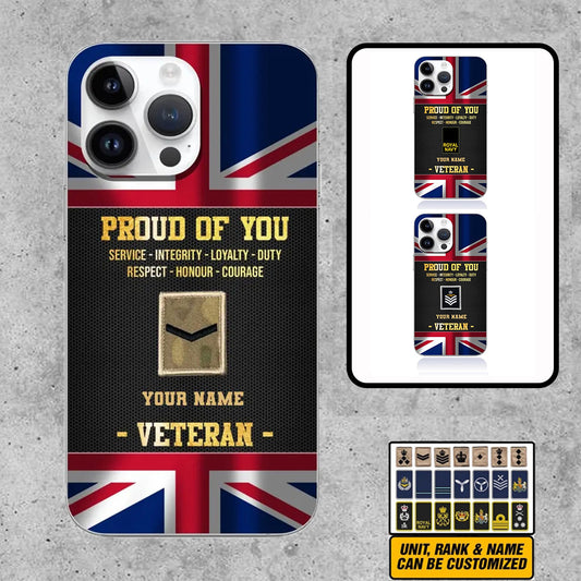 Personalized UK Soldier/Veterans With Rank And Name Phone Case Printed - 16927488