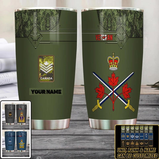 Personalized Canadian Veteran/ Soldier Camo Tumbler All Over Printed 0502240002