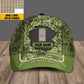 Personalized Rank And Name Denmark Soldier/Veterans Camo Baseball Cap - 16934400