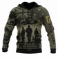 Personalized Australia Soldier/Veteran with Name & Rank Hoodie All Over Printed - TH1779235205