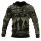 Personalized Australia Soldier/Veteran with Name & Rank Hoodie All Over Printed - TH1779235205