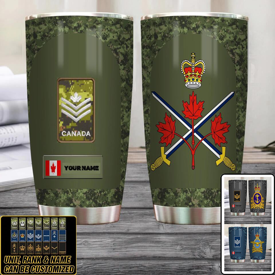 Personalized Canadian Veteran/ Soldier Camo Tumbler All Over Printed 0502240003