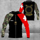 Personalized Swiss Solider/ Veteran Camo With Name And Rank Hoodie 3D Printed - 1912220017