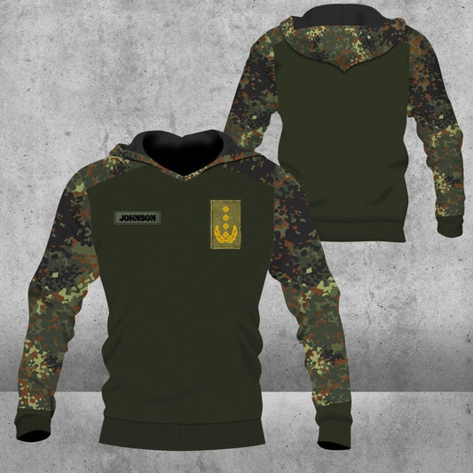 Personalized German Solider/ Veteran Camo With Name And Rank Hoodie 3D Printed - 2812220008
