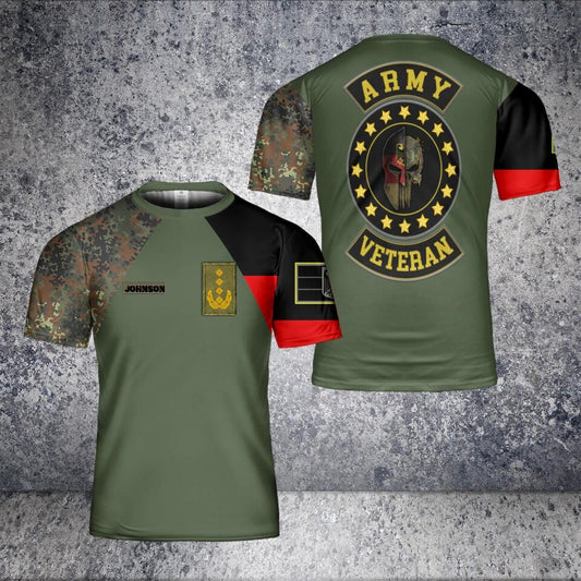 Personalized German Solider/ Veteran Camo With Name And Rank T-Shirt 3D Printed - 1701240003