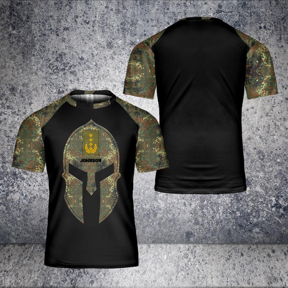 Personalized German Solider/ Veteran Camo With Name And Rank T-Shirt 3D Printed - 2812220006