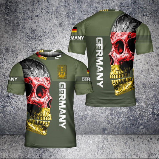 Personalized German Solider/ Veteran Camo With Name And Rank T-Shirt 3D Printed - 1901240003