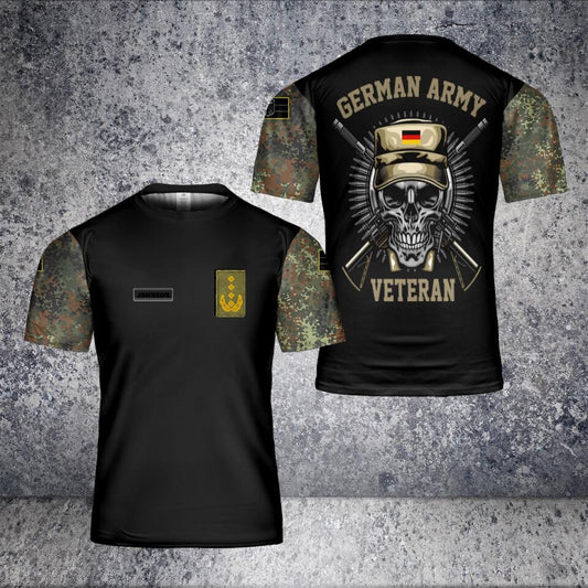 Personalized German Solider/ Veteran Camo With Name And Rank T-Shirt 3D Printed - 1901240001