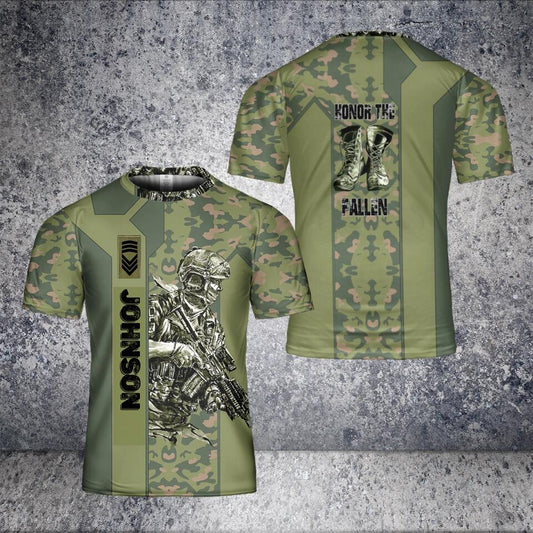 Personalized Norway Solider/ Veteran Camo With Name And Rank T-Shirt 3D Printed - 1301240001