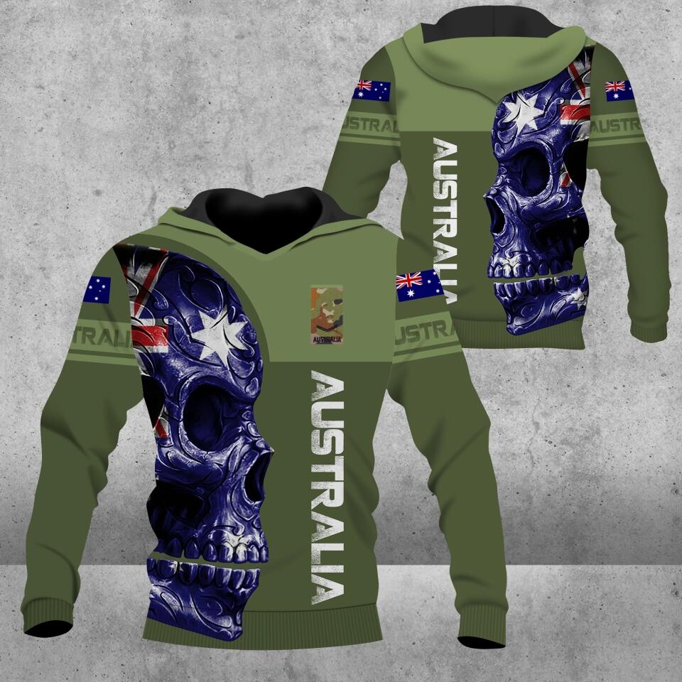 Personalized Australian Solider/ Veteran Camo With Name And Rank Hoodie 3D Printed - 2812220005