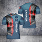 Personalisiertes T-Shirt mit kanadischem Soldaten-/Veteranen-Tarnmuster mit Namen und Rang, 3D-Druck – 1001230004