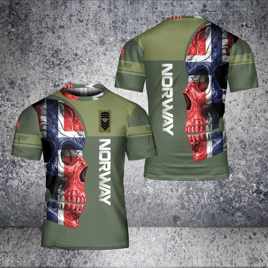 Personalized Norway Solider/ Veteran Camo With Name And Rank T-Shirt 3D Printed - 1501240003