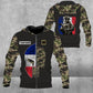 Personalized France Solider/ Veteran Camo With Name And Rank Hoodie 3D Printed - 3101230003