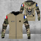 Personalized France Solider/ Veteran Camo With Name And Rank Hoodie 3D Printed - 3101230008