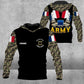 Personalized France Solider/ Veteran Camo With Name And Rank Hoodie 3D Printed - 1675123209