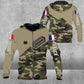 Personalized France Solider/ Veteran Camo With Name And Rank Hoodie 3D Printed - 3101230006