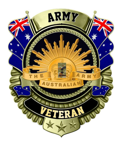Panneau en métal découpé avec motif camouflage personnalisé pour soldat/vétéran australien - 0102240001