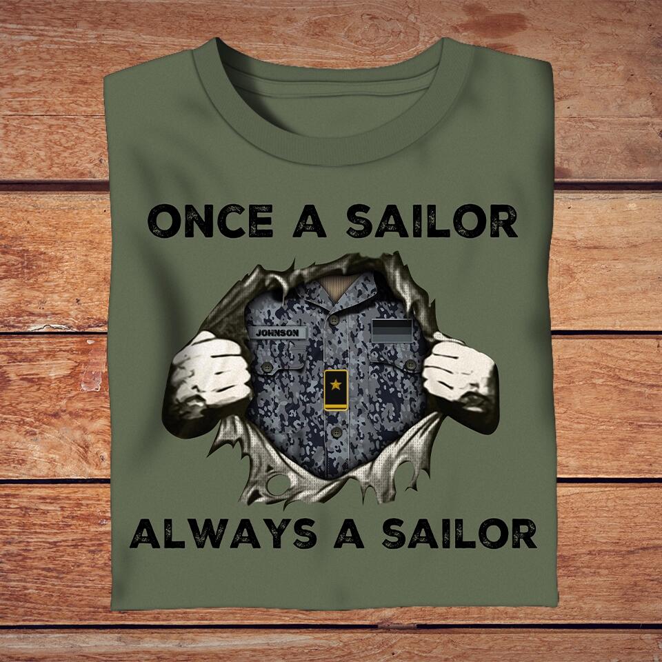 Personalized German Solider/ Veteran Camo With Name And Rank T-Shirt - Once A Soldier Always A Soldier - 1719187201