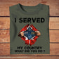 Personalized Canada Solider/ Veteran Camo With Name And Rank T-Shirt - I Served My Country - 1702230001