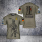 T-shirt personnalisé avec camouflage de soldat/vétéran allemand avec nom et grade imprimé en 3D - 0502240004