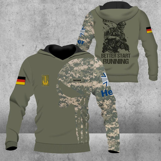 Personalized German Solider/ Veteran Camo With Name And Rank Hoodie 3D Printed - 0103230001