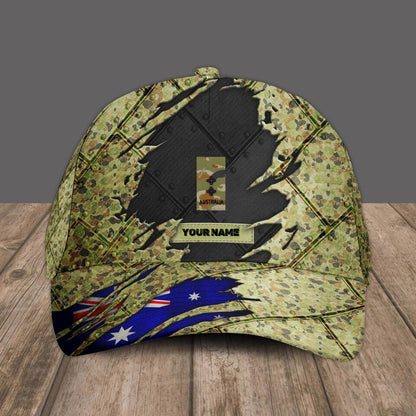 Personalized Rank And Name Australian Soldier/Veterans Camo Baseball Cap - 1824269414