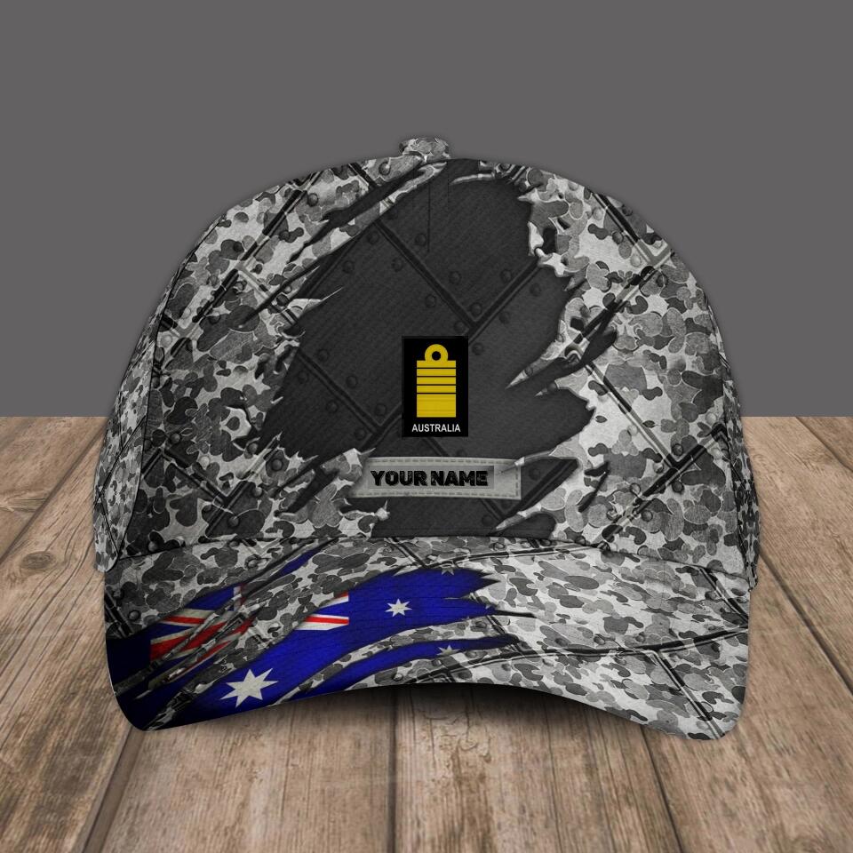 Personalized Rank And Name Australian Soldier/Veterans Camo Baseball Cap - 1824269414