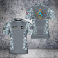 Personalized UK Solider/ Veteran Camo With Name And Rank T-Shirt 3D Printed - 2701240003