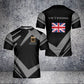 Personalized United Kingdom Solider/ Veteran Camo With Name And Rank T-Shirt 3D Printed - 1680739201