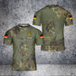 Personalized German Solider/ Veteran Camo With Name And Rank T-Shirt 3D Printed - 1706227202