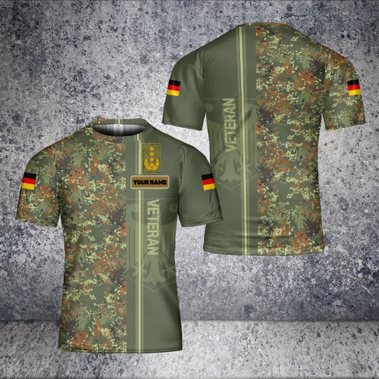 Personalized German Solider/ Veteran Camo With Name And Rank T-Shirt 3D Printed - 2601240002