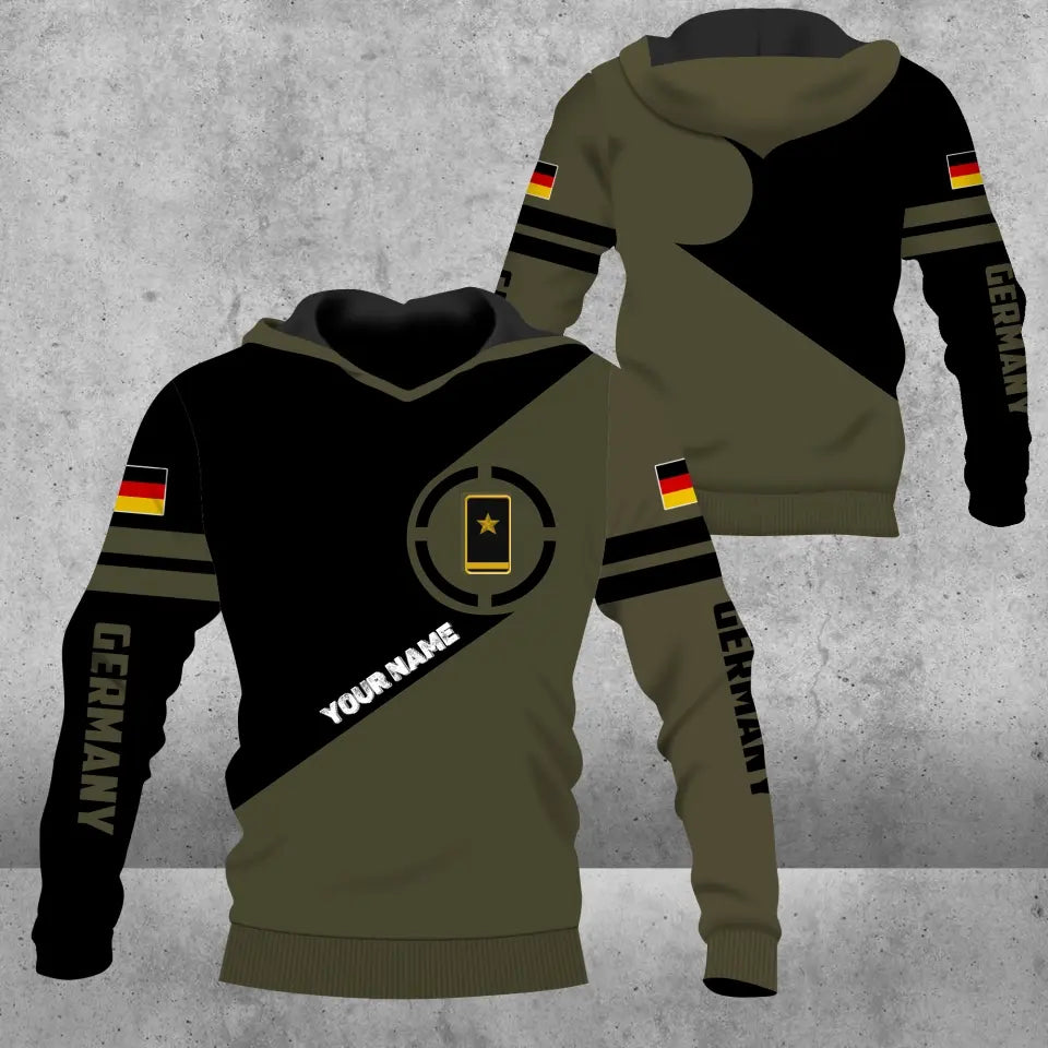Personalized German Soldier/ Veteran Camo With Name And Rank Hoodie 3D Printed - 0805230004
