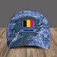 Personalized Rank Belgium Soldier/Veterans Camo Baseball Cap - 1605230001 - D04
