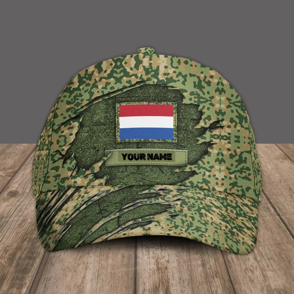 Casquette de baseball camouflage personnalisée pour soldat/vétéran des Pays-Bas - 1605230001 - D04