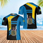 Personalized Sweden Solider/ Veteran Camo With Name And Rank T-Shirt 3D Printed - 1705230001-D04