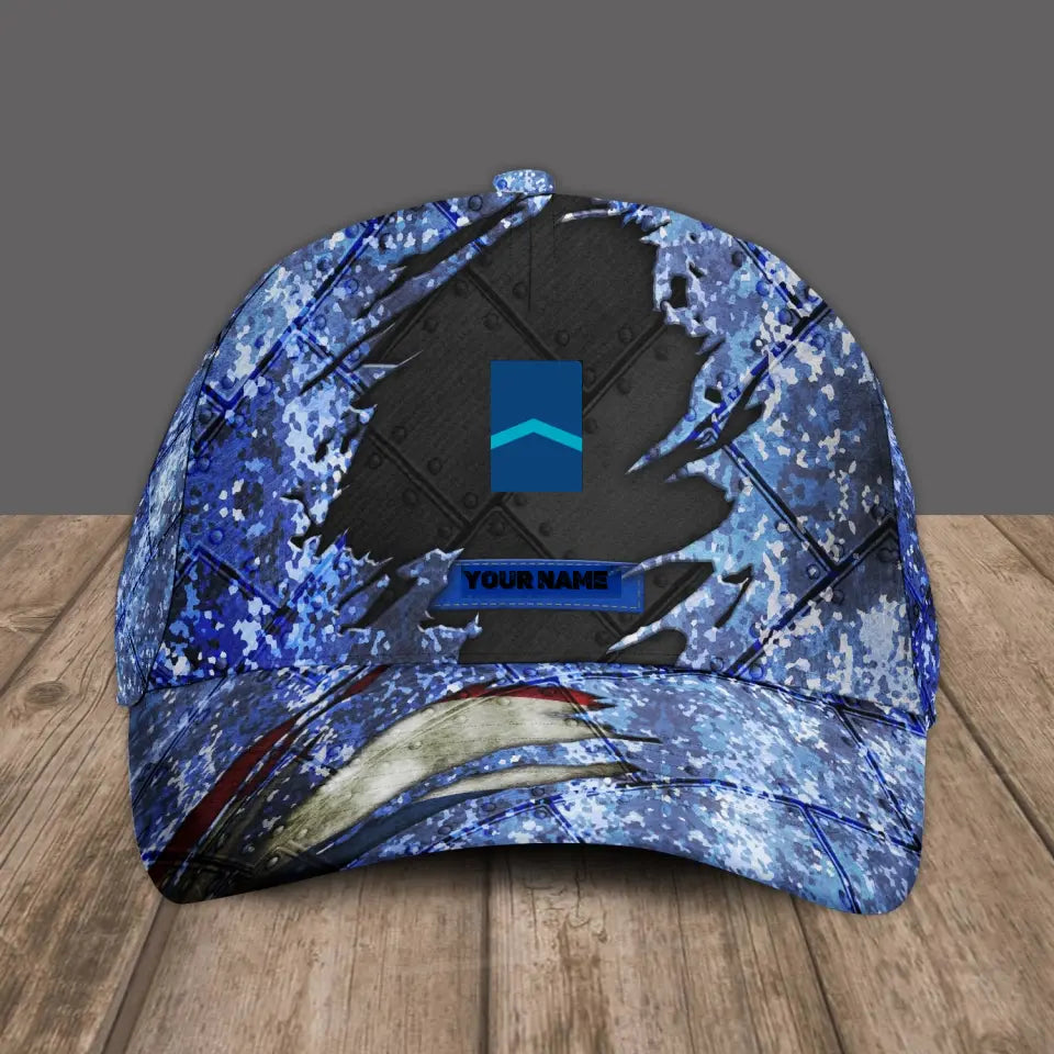 Personalized Rank And Name Netherlands Soldier/Veterans Camo Baseball Cap - 1705230001 - D04