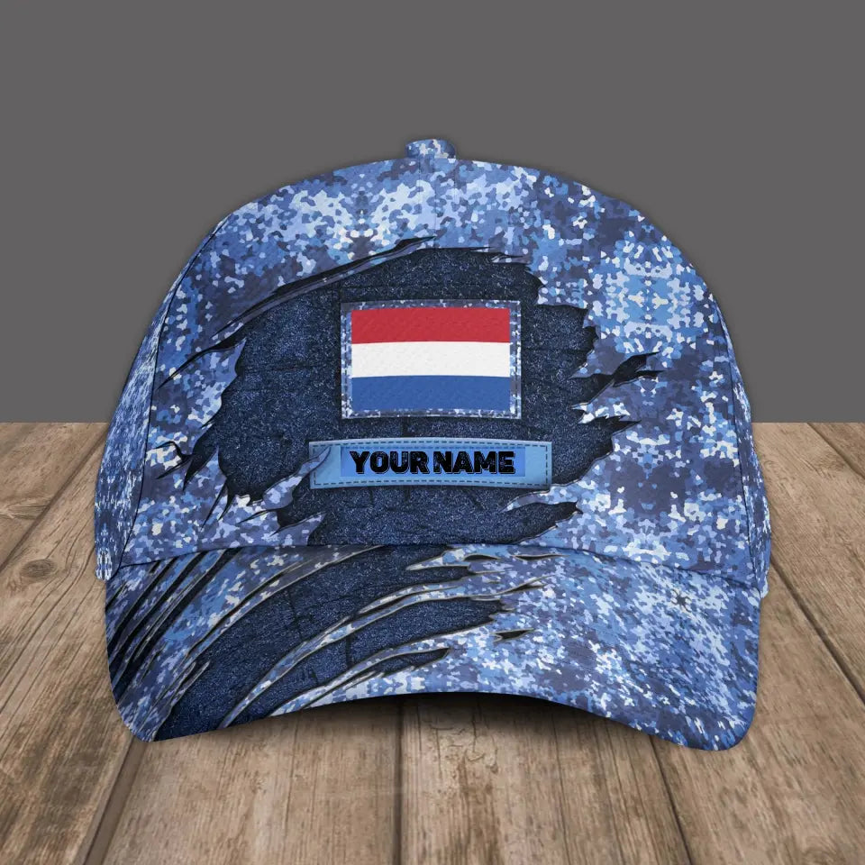Casquette de baseball camouflage personnalisée pour soldat/vétéran des Pays-Bas - 1605230001 - D04