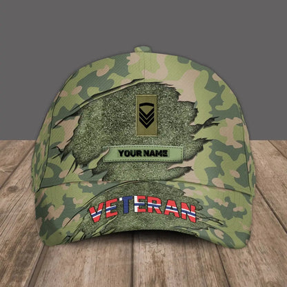 Casquette de baseball personnalisée avec nom et grade pour soldat/vétéran - 16843680
