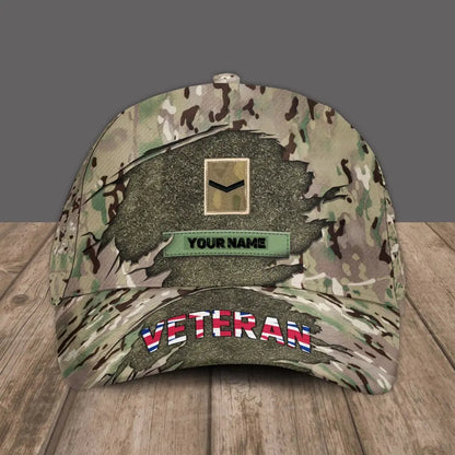 Personalized Rank And Name United Kingdom Soldier/Veterans Camo Baseball Cap - 1805230001